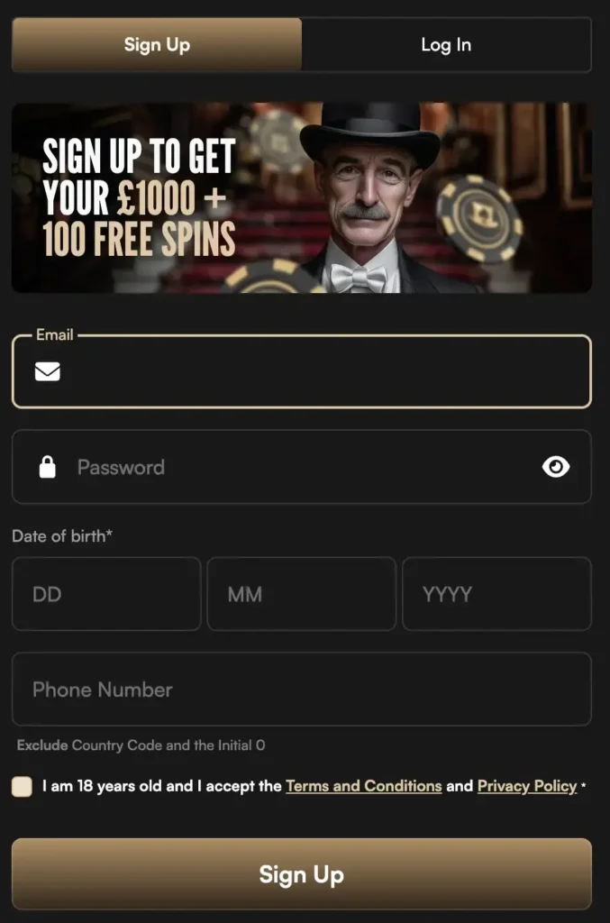 harry casino registration