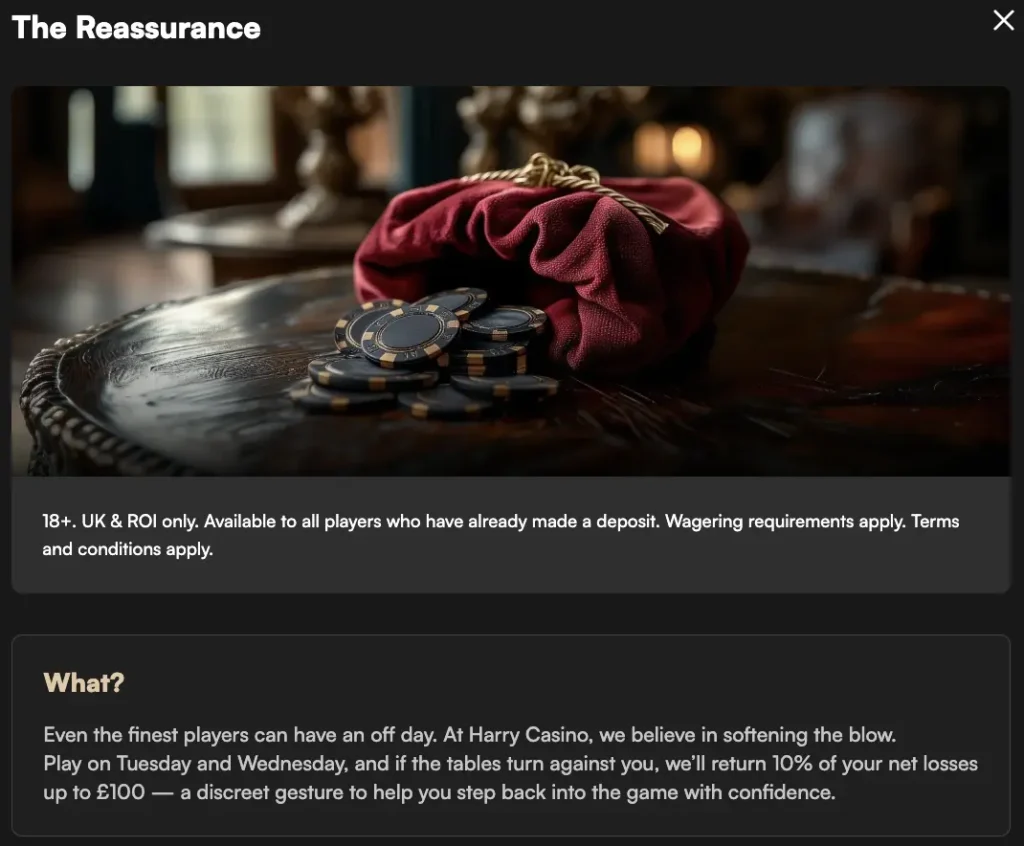 harry casino promo code